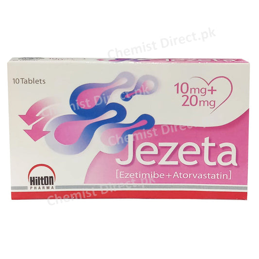 Jezeta 10 20MG Hilton Pharma Statins Atorvastatin 20mg Ezitimibe 10mg