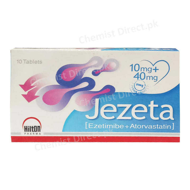 Jezeta 10/40mg Tablet Hilton Pharma Statins Atorvastatin Ezitimibe