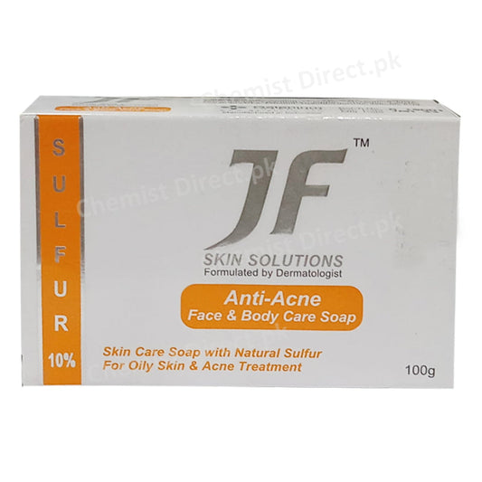 JF Anti Acne Soap 100gram Skin Solution Face&Body Care Soap Cirin Pharmaceuticals Hattar Sulfur10%