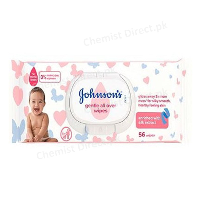 Johnsons Baby Gentle All Over Wipes 56S Care