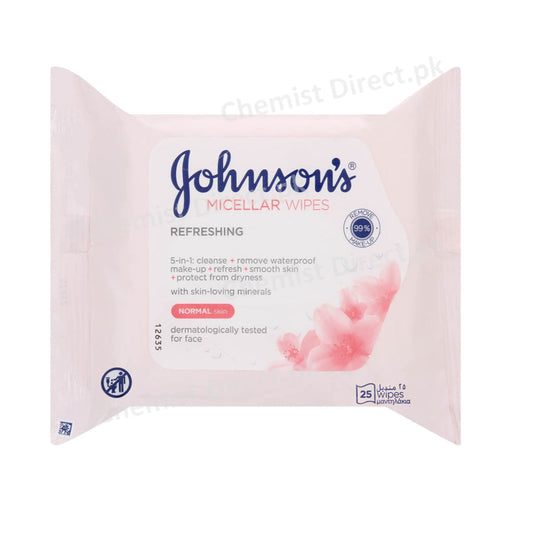 Johnsons Face Care Refreshing Facial Cleansing Wipes - 25 Normal Skin