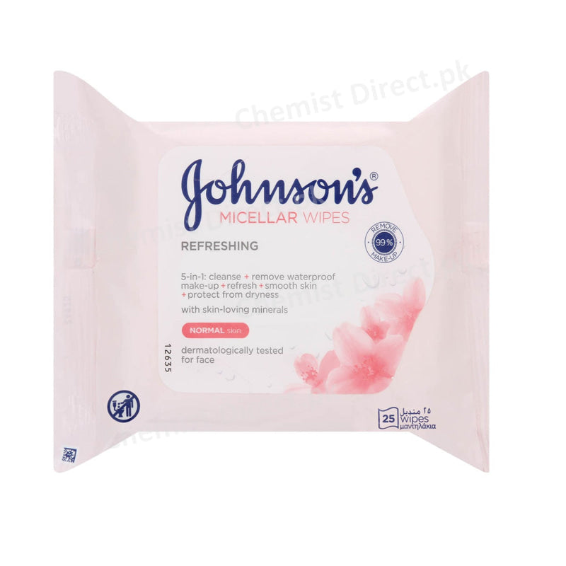 Johnsons Face Care Refreshing Facial Cleansing Wipes - 25 Normal Skin