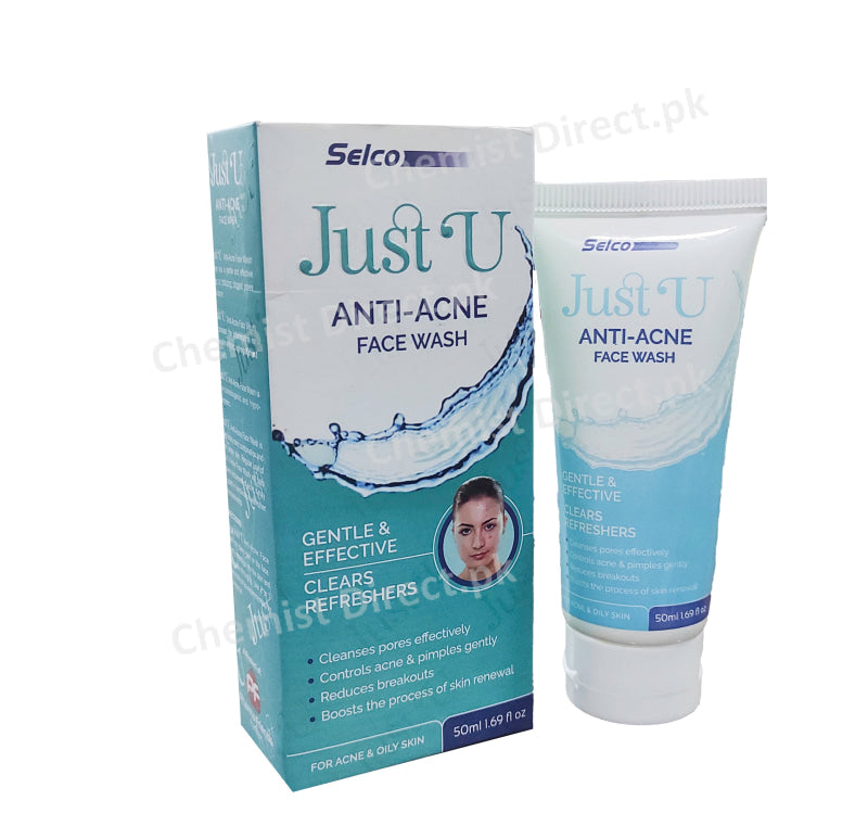 Just U Anti-Acne Face Wash 50Ml Face Wash