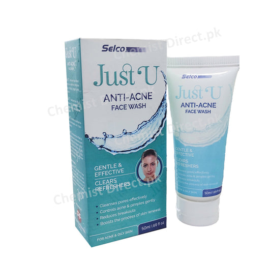 Just U Anti-Acne Face Wash 50Ml Face Wash