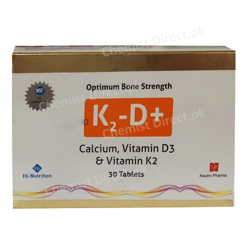 K2-D+ Tablet Calcium Vitamin D3 Vitamin K2 Neutro Pharma