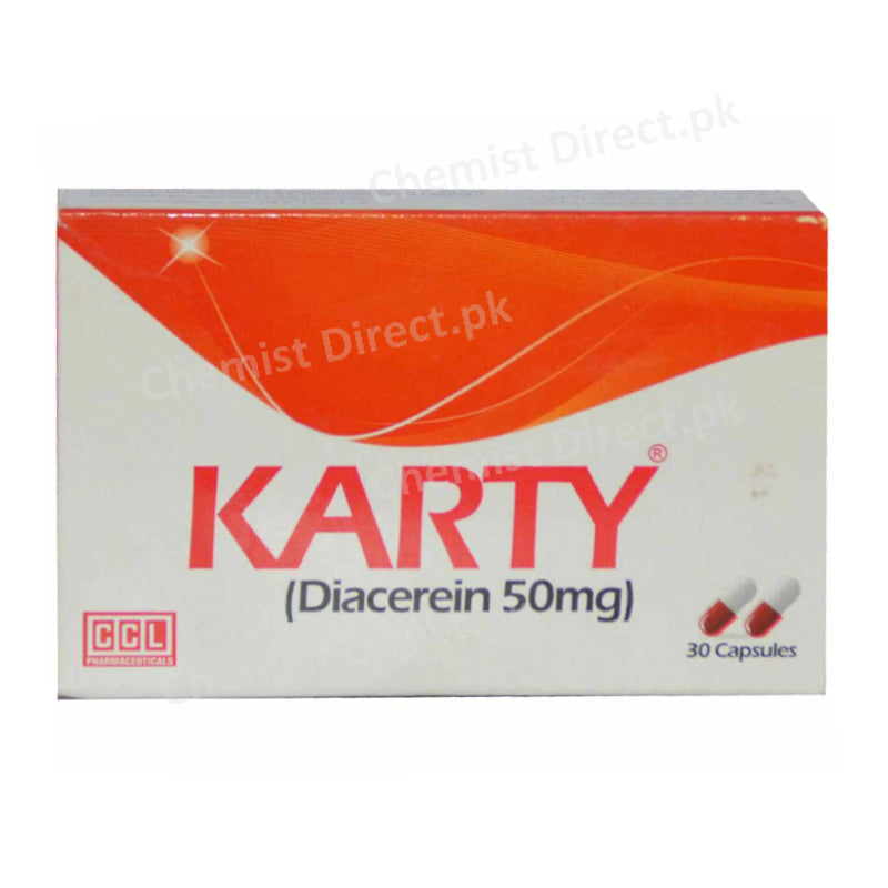 Karty Capsule 50mg CCL Pharmaceuticals Anti-Rheumatic Diacerein