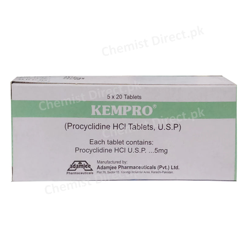 Kempro 5mg Tablet Tab Adamjee Pharma Services Anti Parkinsonism Procyclidine HCl