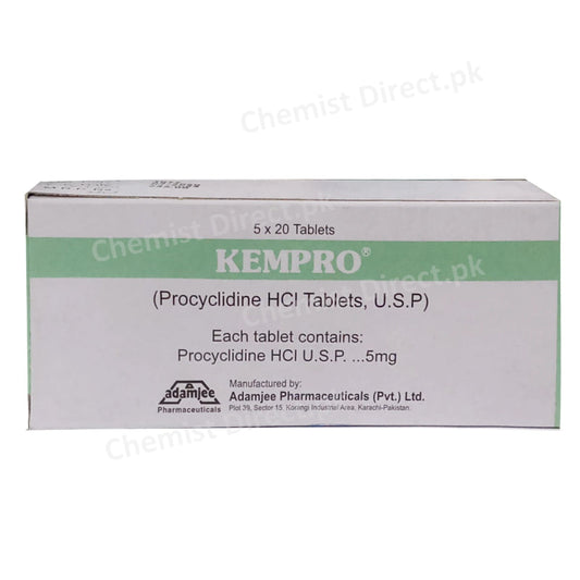 Kempro 5mg Tablet Tab Adamjee Pharma Services Anti Parkinsonism Procyclidine HCl