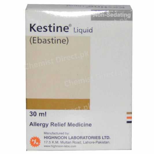 Kestine Liquid 30ml Highnoon Laboratories Ltd Anti Histamine Ebastine