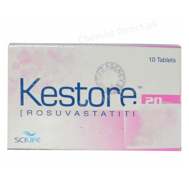 Kestore 20mg Tab tablet Scilife Pharma PVT LTD Statins Rosuvastatin