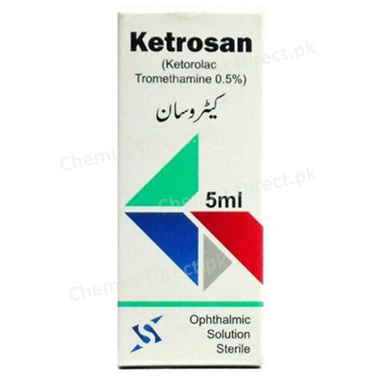 Ketrosan 5 5ml Eye Drop Santepharma NSAID Ketorolac Tromethamine 0.5