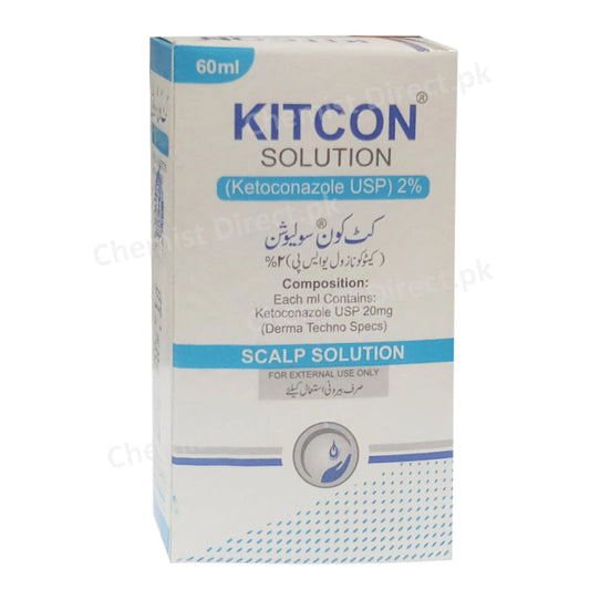 Kitcon Solution 60ml Ketoconazole USP 2% Derma Techno