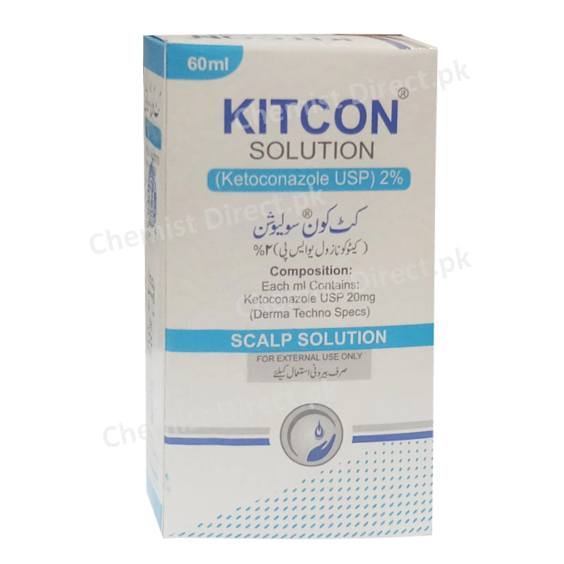 Kitcon Solution 60ml Ketoconazole USP 2% Derma Techno