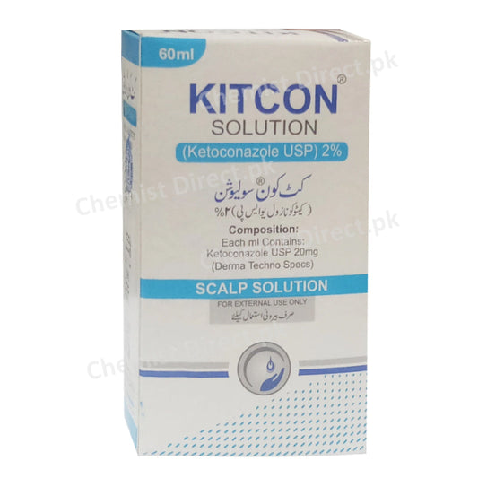 Kitcon Solution 60ml Ketoconazole USP 2% Derma Techno