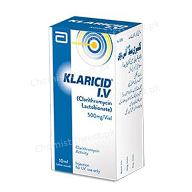 Klaricid 500mg Injection Macrolide Anti-Bacterial Clarithromycin Abbott Laboratories