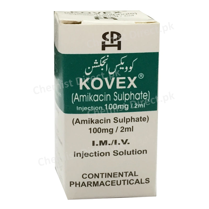 Kovex 100mg Injection Continental pharma Anti-bacterial Amikacin Sulfate