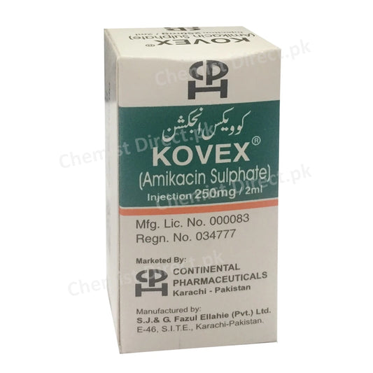 Kovex 250mg Injection Continental pharma Anti-bacterial Amikacin Sulfate