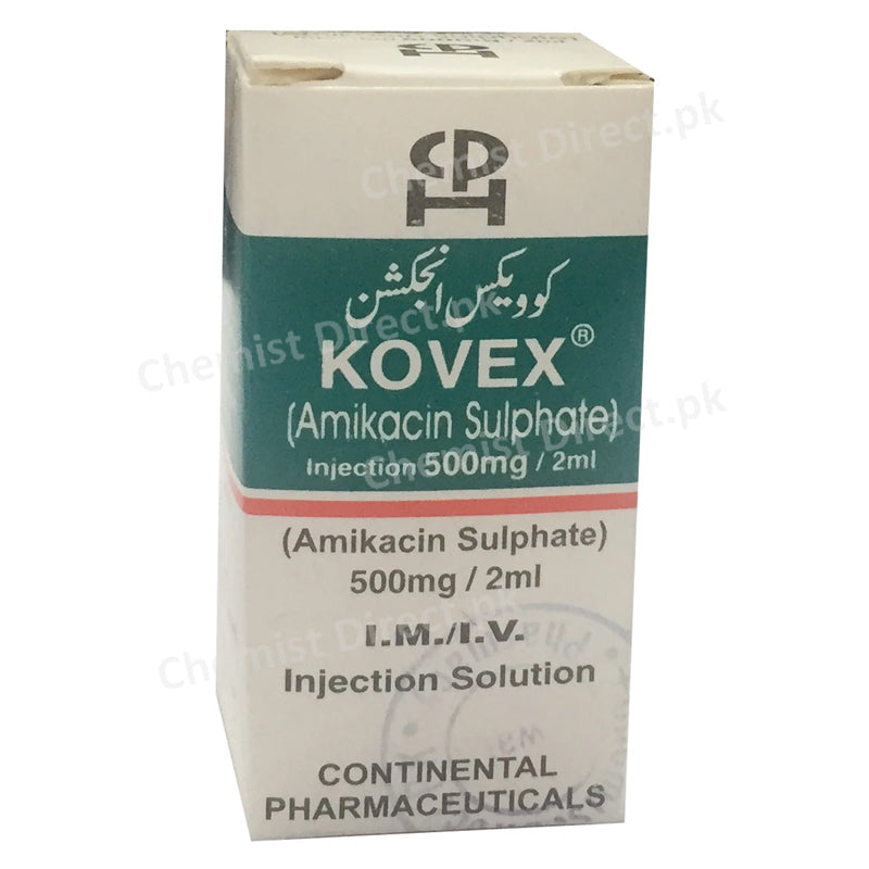 Kovex 500mg Injection Inj Continental pharma Aminoglycosideanti bacterial Amikacin Sulfate