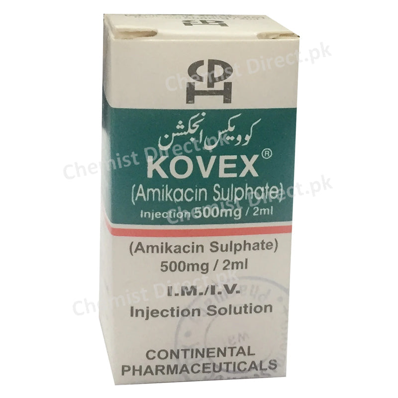 Kovex 500mg Injection Inj Continental pharma Aminoglycosideanti bacterial Amikacin Sulfate