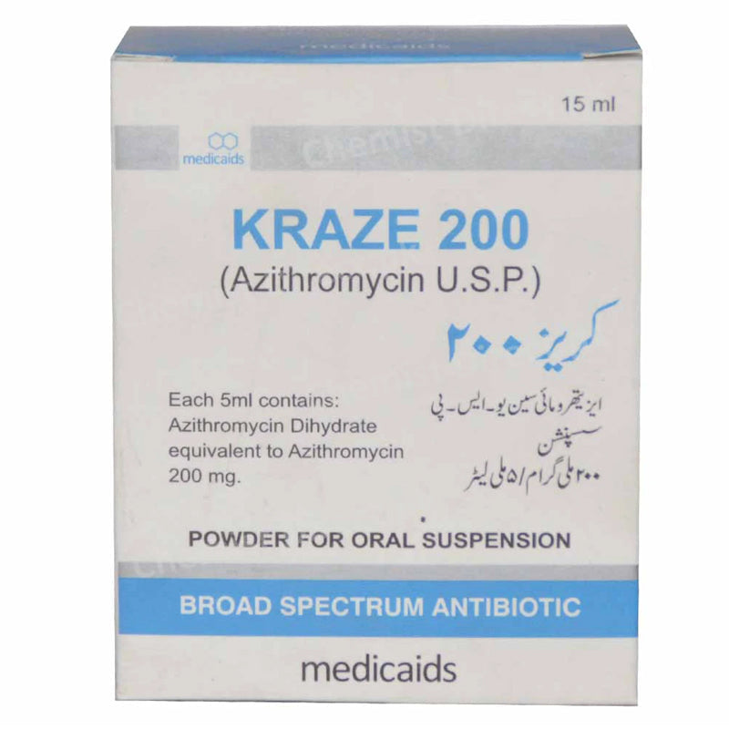 Kraze 200 Syp 15ml Syrup Medicaids Pharma Azithromycin