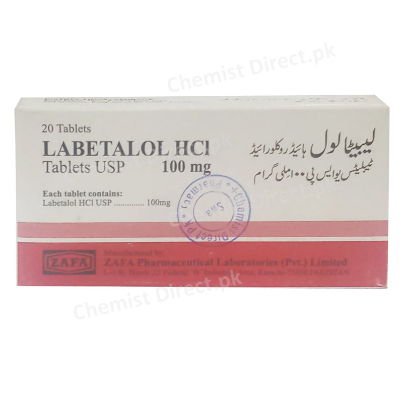 Labetalol 100mg Tablet Zafa Pharma Anti Hypertensive Labetalol Hcl