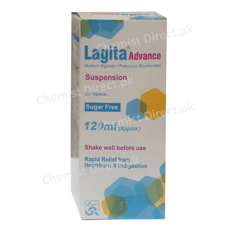 Lagita Advanced Syrup Sami Pharmaceuticals Antacid Sodium Alginate Potassium Bicarbonate