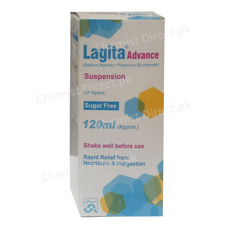 Lagita Advanced Syrup Sami Pharmaceuticals Antacid Sodium Alginate Potassium Bicarbonate