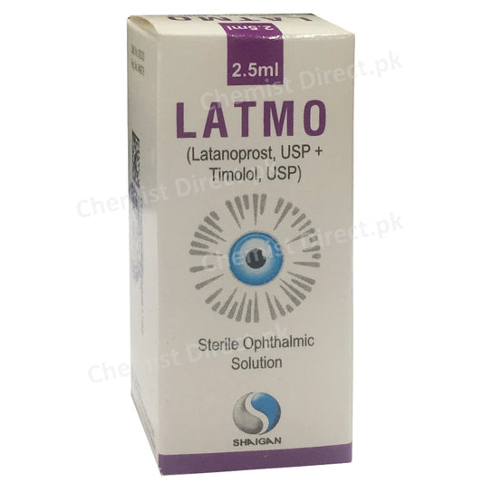 Latmo Eye Drops Shaigan Pharmaceuticals Anti Glaucoma Latanoprost 5mcg Timolol As Maleate 5mg