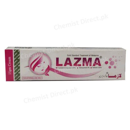 Lazma Cream 15G Bio Labs Fluocinoloneacetonide 0.01 Hydroquine 4 Tretinoin 0.05