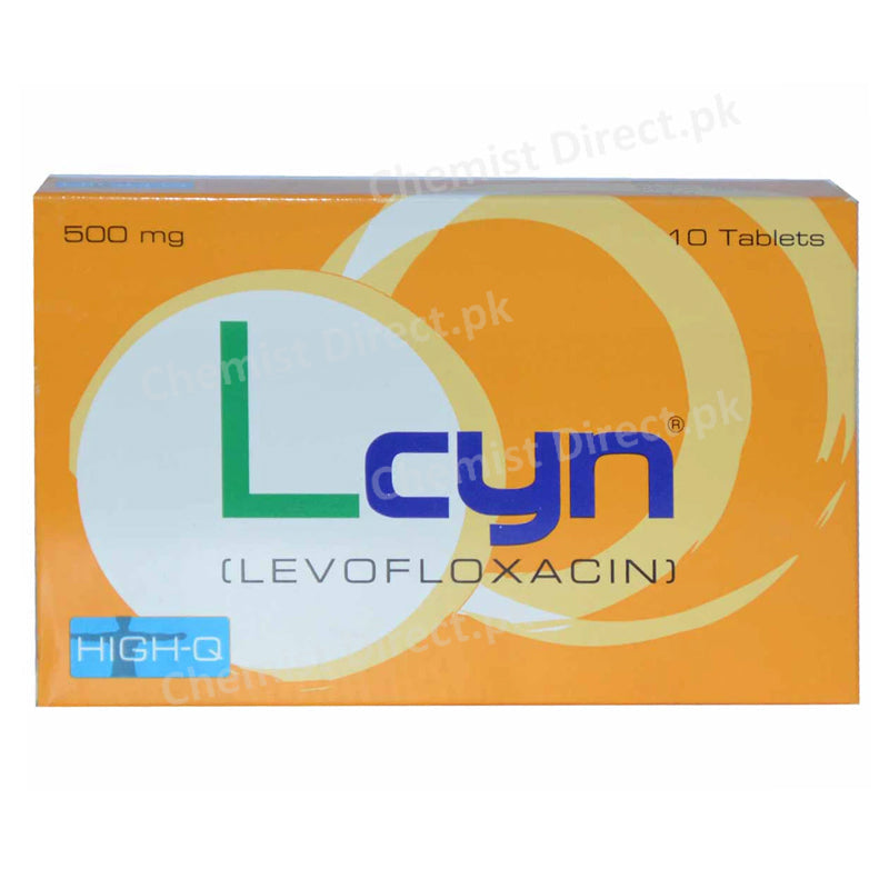 Lcyn 500mg Tab Tablet High Q Pharmaceuticals Quinolones Anti Bacterial Levofloxacin