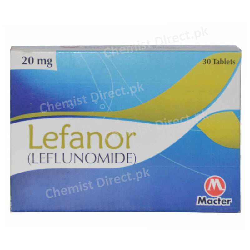 Lefanor 20mg Tabablet Macter International Pvt Ltd Disease Modifier For Arthritis Leflunomide