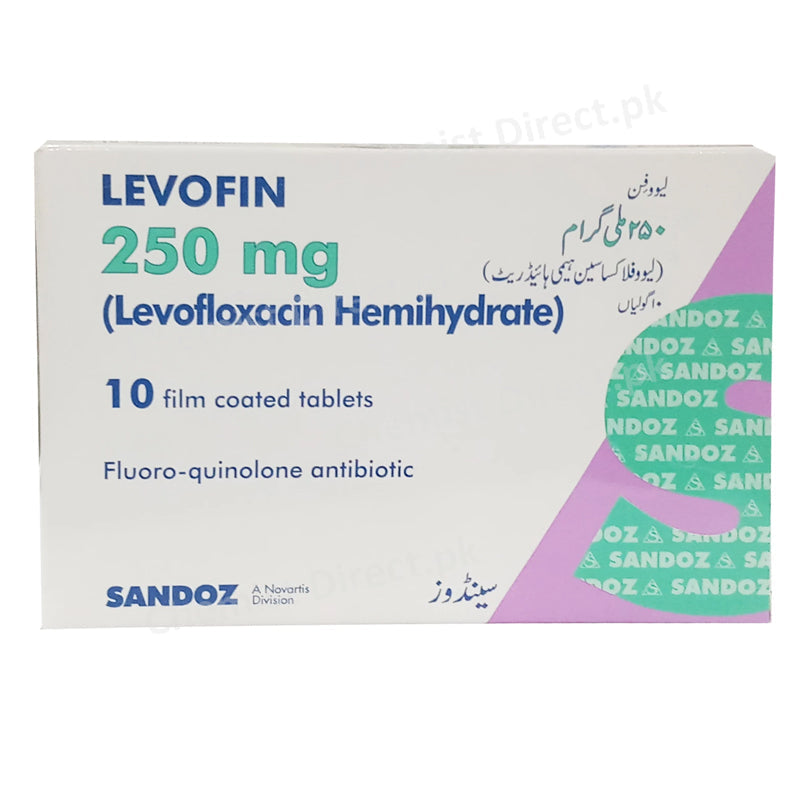 Levofin 250mg Tablet Novartis Pharma Pakistan Ltd Quinolones Antibacterial Levofloxacin