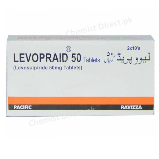 Levopraid 50mg Tablet Pacific Pharmaceuticals Ltd Gastroprokinetic Psychosis Levosulpiride