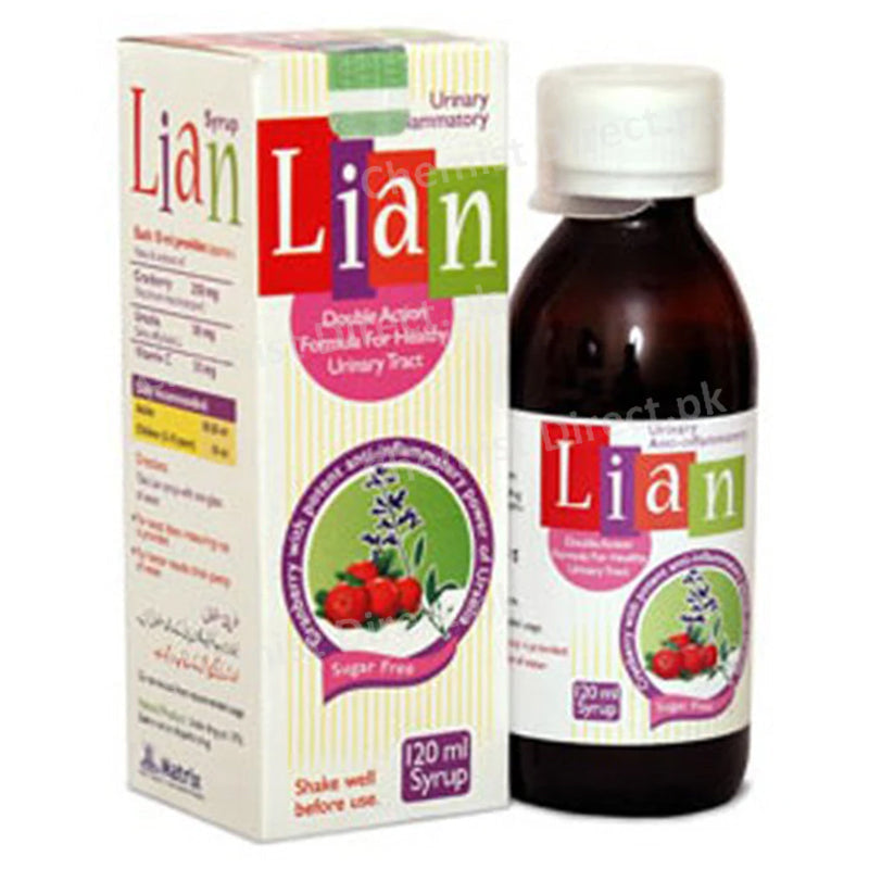 Lian Syrup 120ml Matrix Pharma Pvt Ltd Anti Bacterial Cranberry Extract Ursolia Vit C