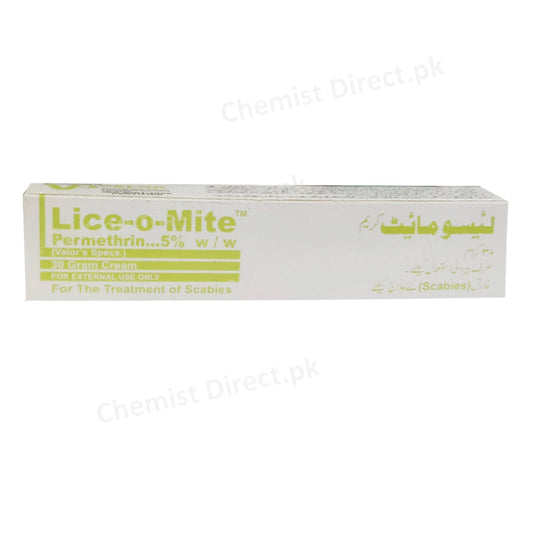 Lice-o-Mite Cream 30gram Scabicides Permethrin Valor Pharmaceuticals