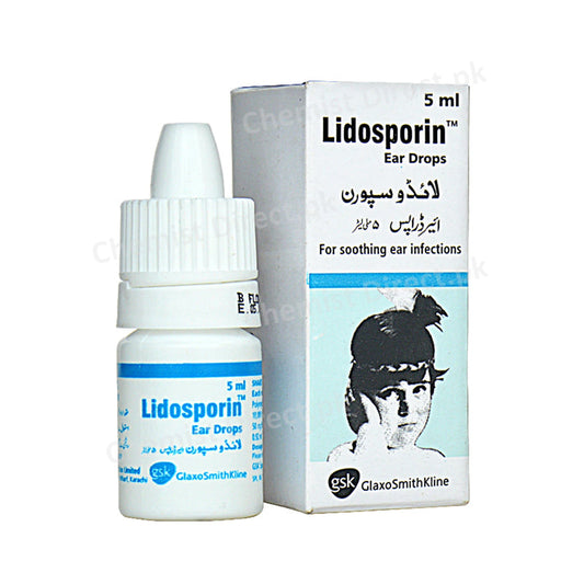 Lidosporin Ear Drop Glaxosmithkline 5ml Anti-Bacterial