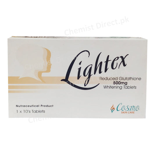 Lightex Whitening Tablet 500mg Cosmo Skin Care Glutathine
