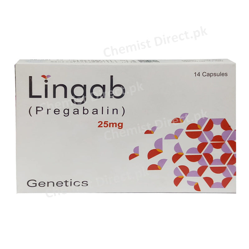 Lingab 25mg Tablet Genetics Pharmaceuticals Neuropathic Pain Pregabalin