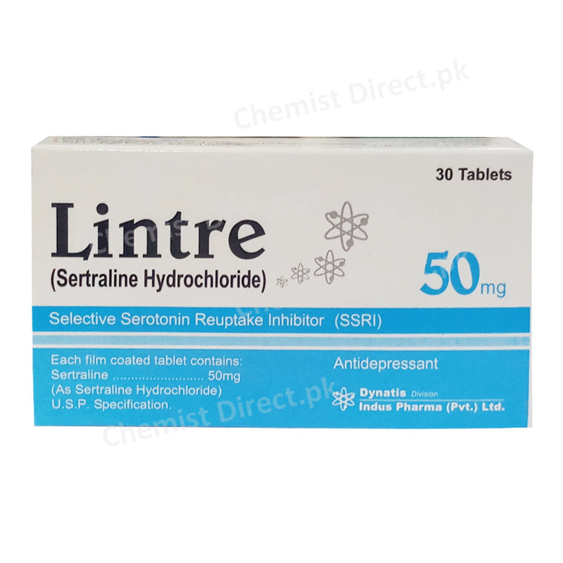 Lintre 50mg Tablet Indus Pharma Anti-Depressant Sertraline