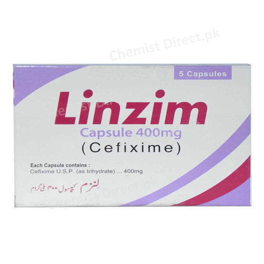 Linzim 400mg Capsule Bosch Pharmaceuticals Antibiotic Cefixime