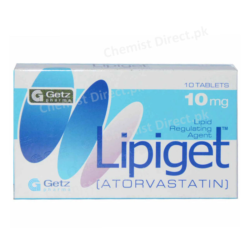 Lipiget 10mg Tablet Atorvastatin Getz Pharma Statins