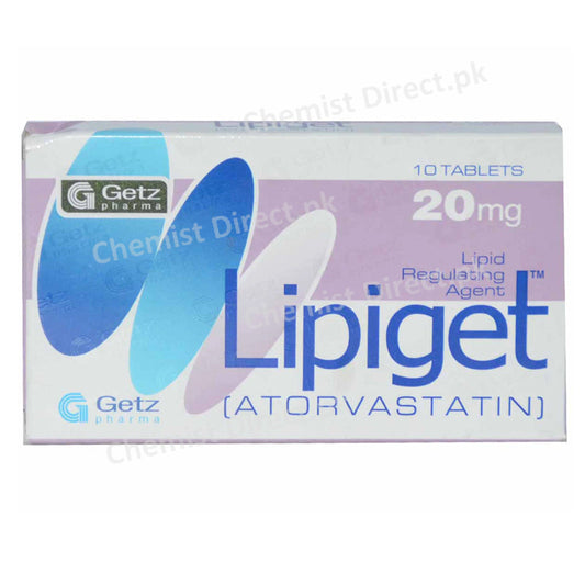 Lipiget 20mg Tablet Getz Pharma Pakistan Pvt Ltd Statins Atorvastati