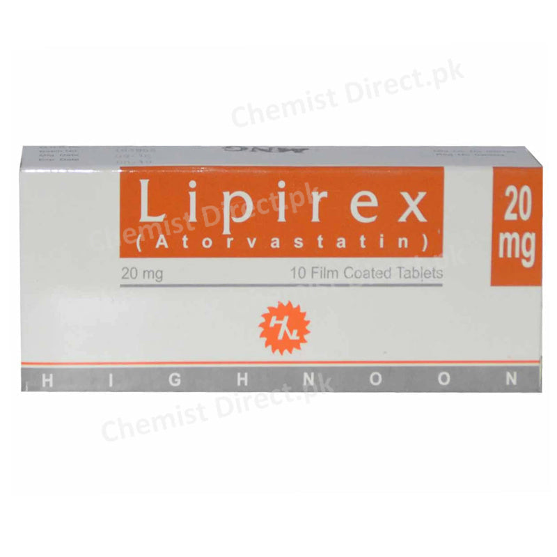 Lipirex 20mg Tablet Highnoon Laboratories Ltd Statins Atorvastatin Calcium