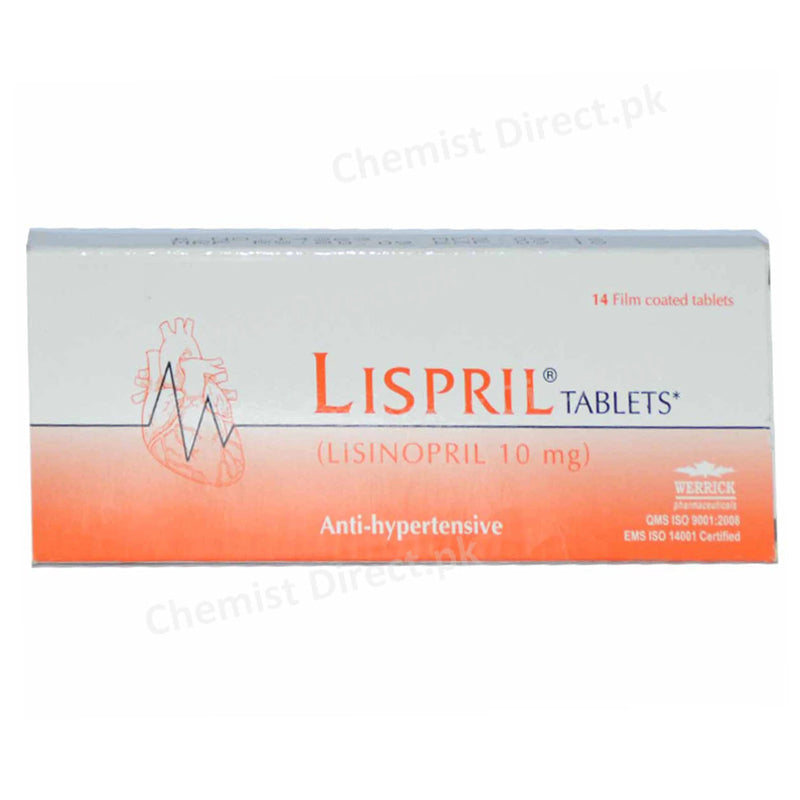 Lispril 10mg Tablet Werrick Pharmaceuticals Anti Hypertensive Lisinopril