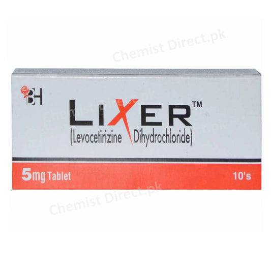 Lixer 5mg Tablet Barrett Hodgson Pakistan Pvt Ltd Anti Histamine Levocetirizine Dihydrochloride