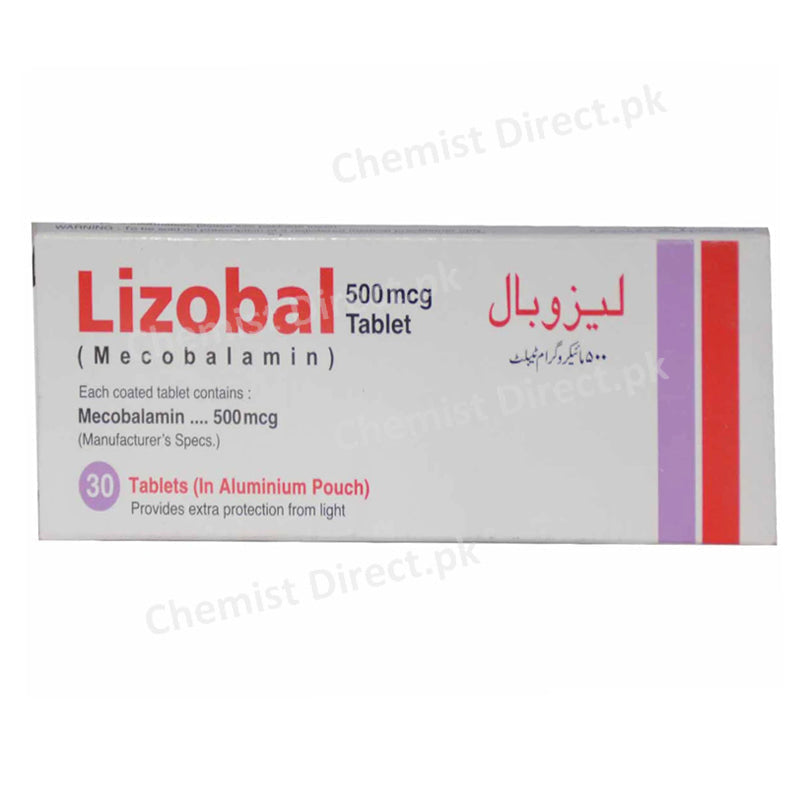 Lizobal 500mcg Tablet Bosch Pharmaceuticals Pvt Ltd Vitamin B12 Mecobalamin