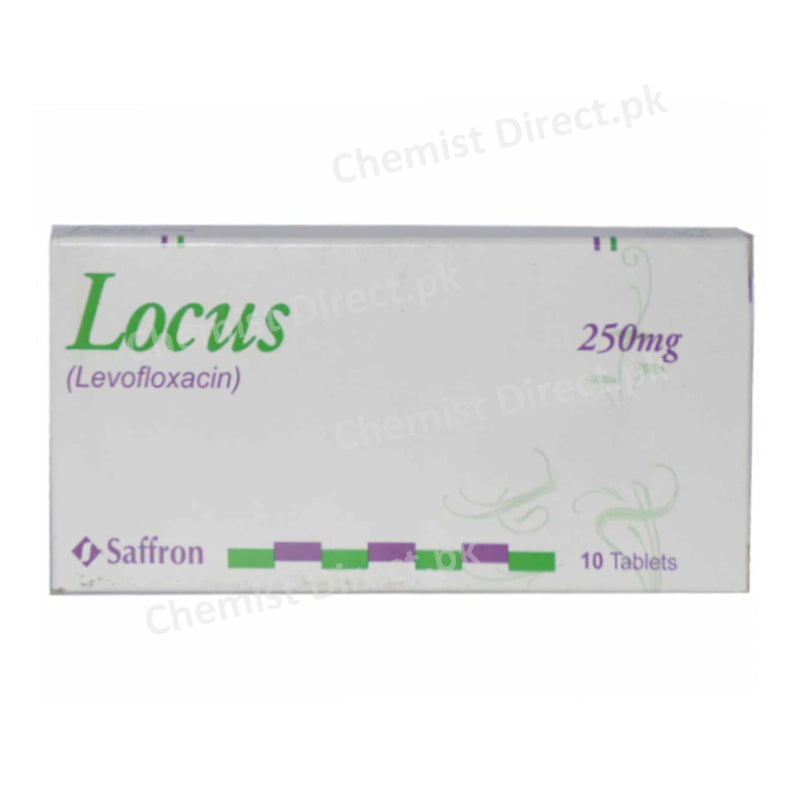 Locus 250mg Tablet Levofloxacin Saffron Pharmaceuticals Anti-Bacterial
