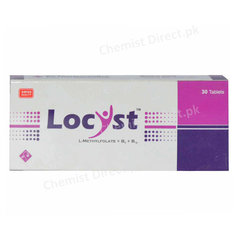 Locyst Tablet RG Pharmaceuticals Nutritional Supplement L-Methylfolate+B2+B2