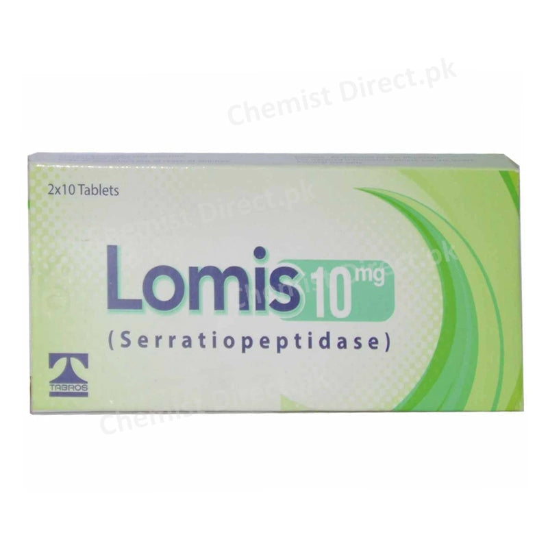 Lomis 10mg Tablet Tabros Pharma Serratiopeptidas