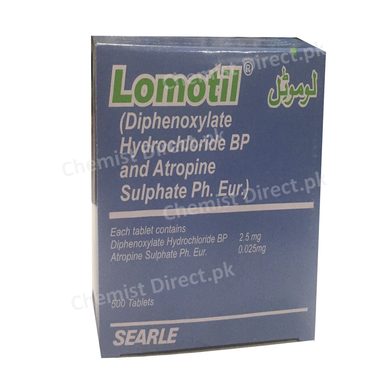 Lomotil 2.5mg Tablet Searle Pharma Anti-Diarrheal Diphenoxylate HCL 2.5mg Atropine Sulphate 0.025mg